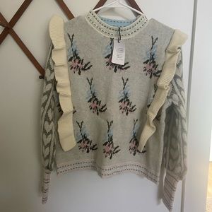 NEW floral sweater
